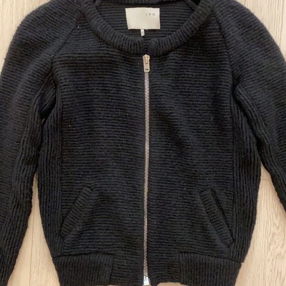 IRO black sweater jacket size O brand new, never worn - Picture 2 of 4